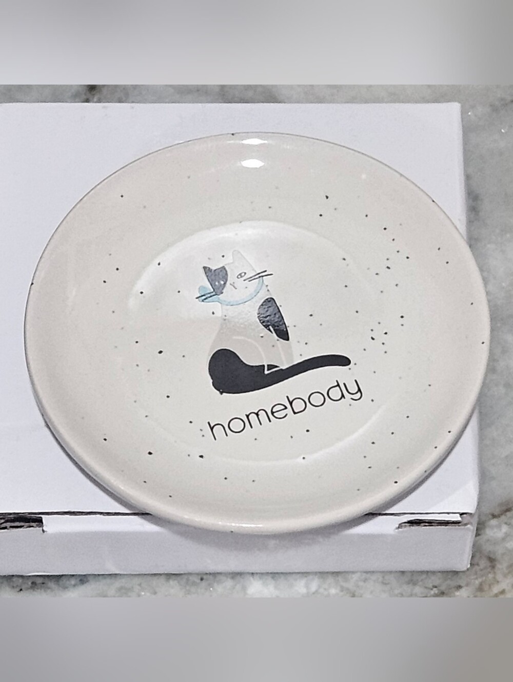 "Homebody" Kitty Cat Reese Ceramic Trinket Ceramic Dish Tray 😸 New In Box - Picture 10 of 10